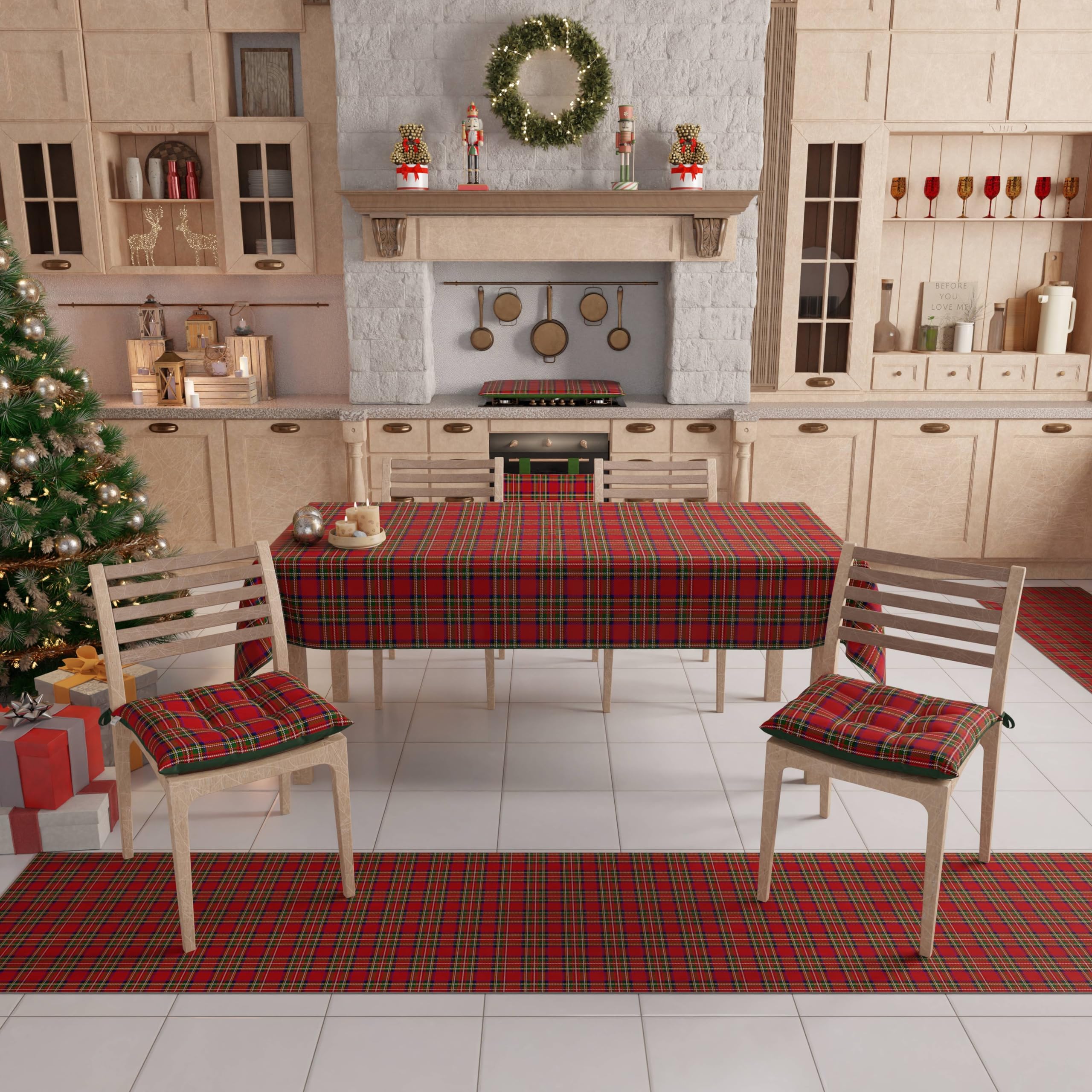 PETTI Artigiani Italiani – Tapis De Cuisine De Noël Antidérapant Et Lavable, 52 × 140 cm, Motif Soldats Rouge, Décor Festif, Fabriqué en Italie