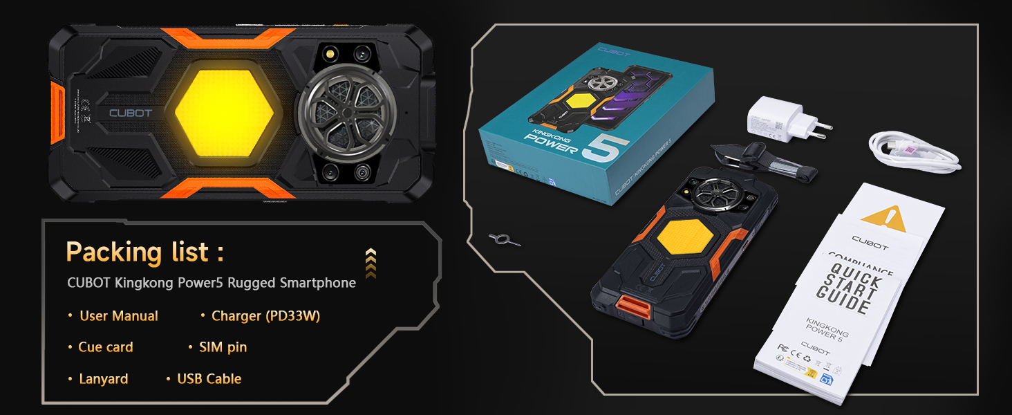 Amazon.com: CUBOT KingKong Power 5 Rugged Phone Unlocked-15300mAh