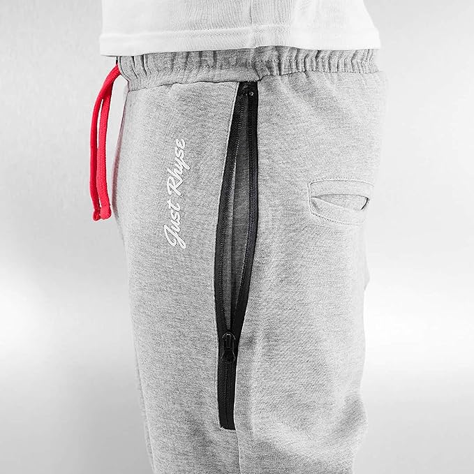 Just Rhyse Heren Sweat Pants Big Pocket Tech joggingbroek met rode bandjes  en grote zijzakken. : Amazon.nl: Kleding, schoenen \u0026 sieraden