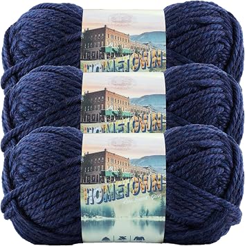 (3-Pack) Lion Brand Hometown Yarn San Diego Navy 135-111