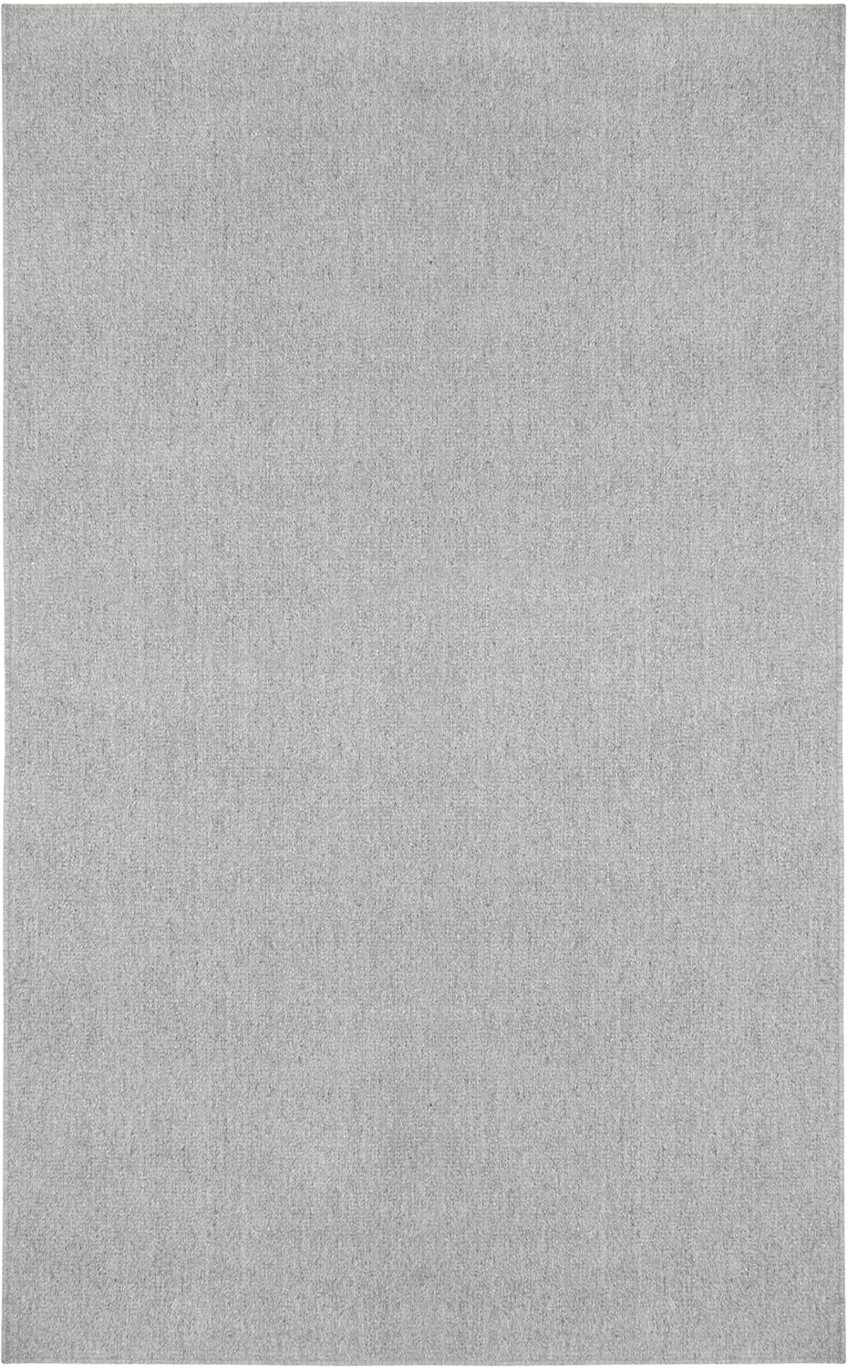 Solid Indoor Outdoor Area Rug, Easy Cleaning, Non Shedding, Hose Washable, Bed Room, Living Room, Dining Room, Patio, Sustainable Rug, Recycled Polyester Rug. (Light Grey, 6' X 9')