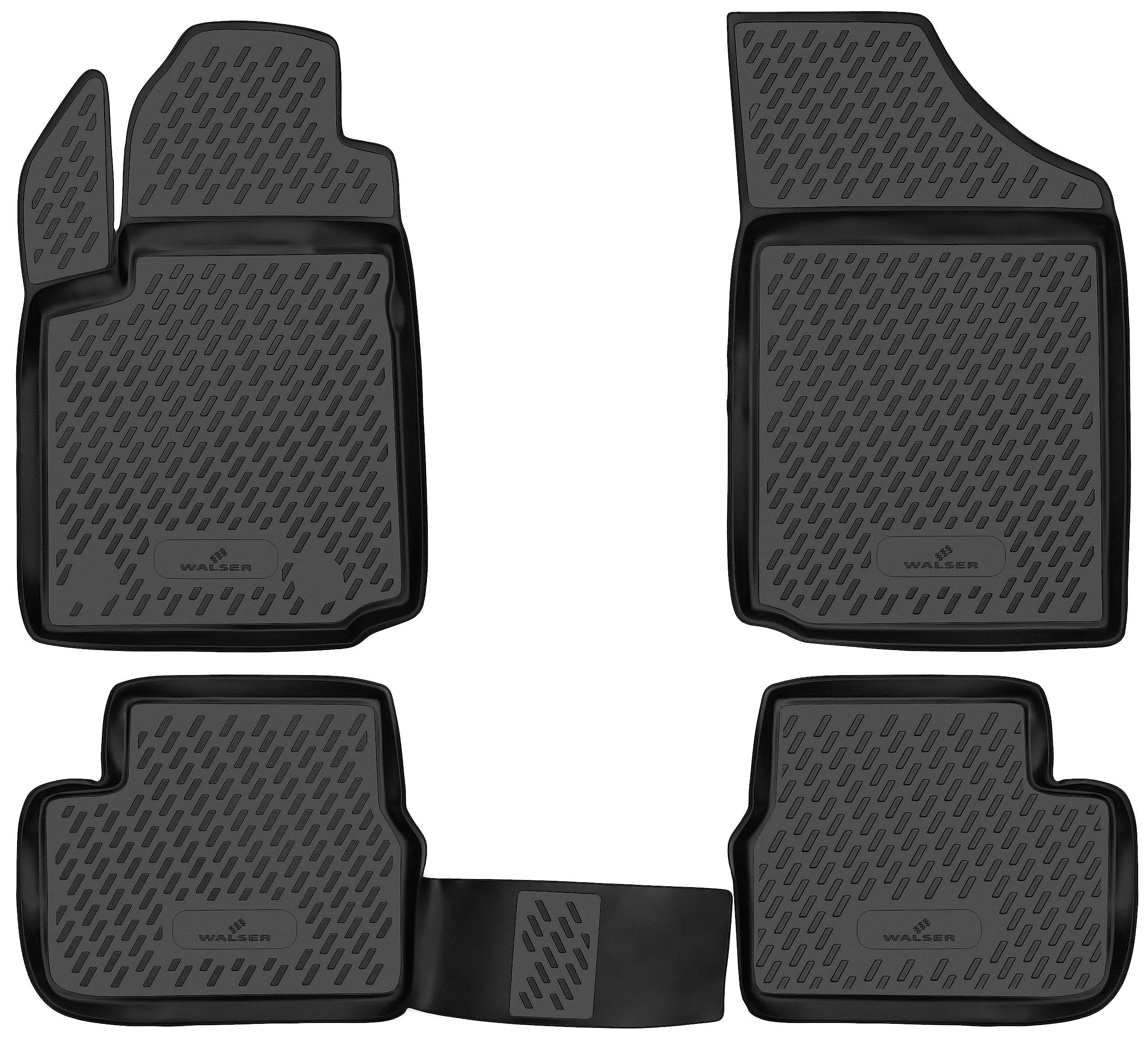 WALSER Tappetini in gomma per auto XTR su misura compatibile con Citroen C3 1 02/2002 - 2009