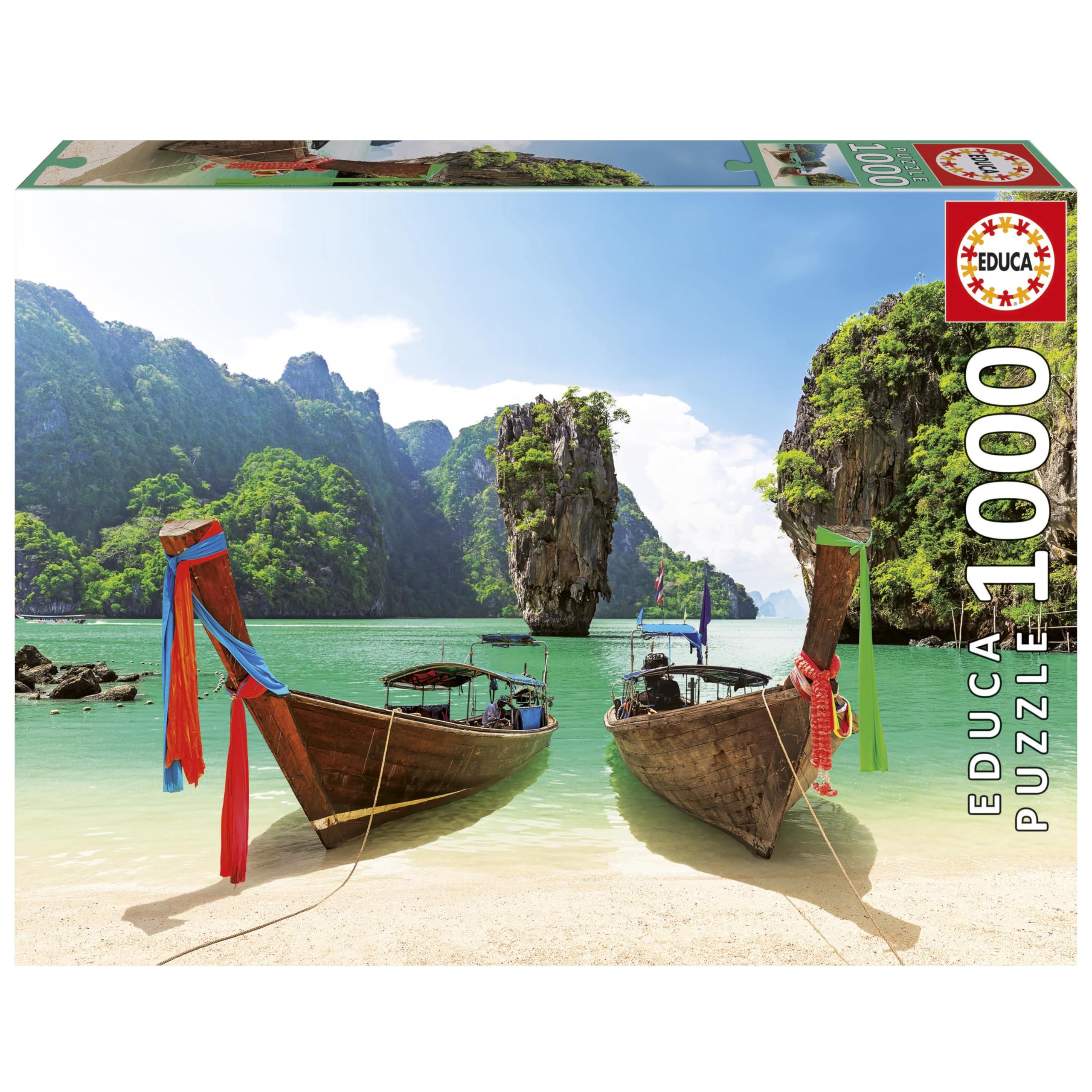 Educa - 1000 Piece James Bond Island Thailand Jigsaw Puzzle for Adults | Travel Landmark Theme Relaxation Gift | Ages 14+ (20283)