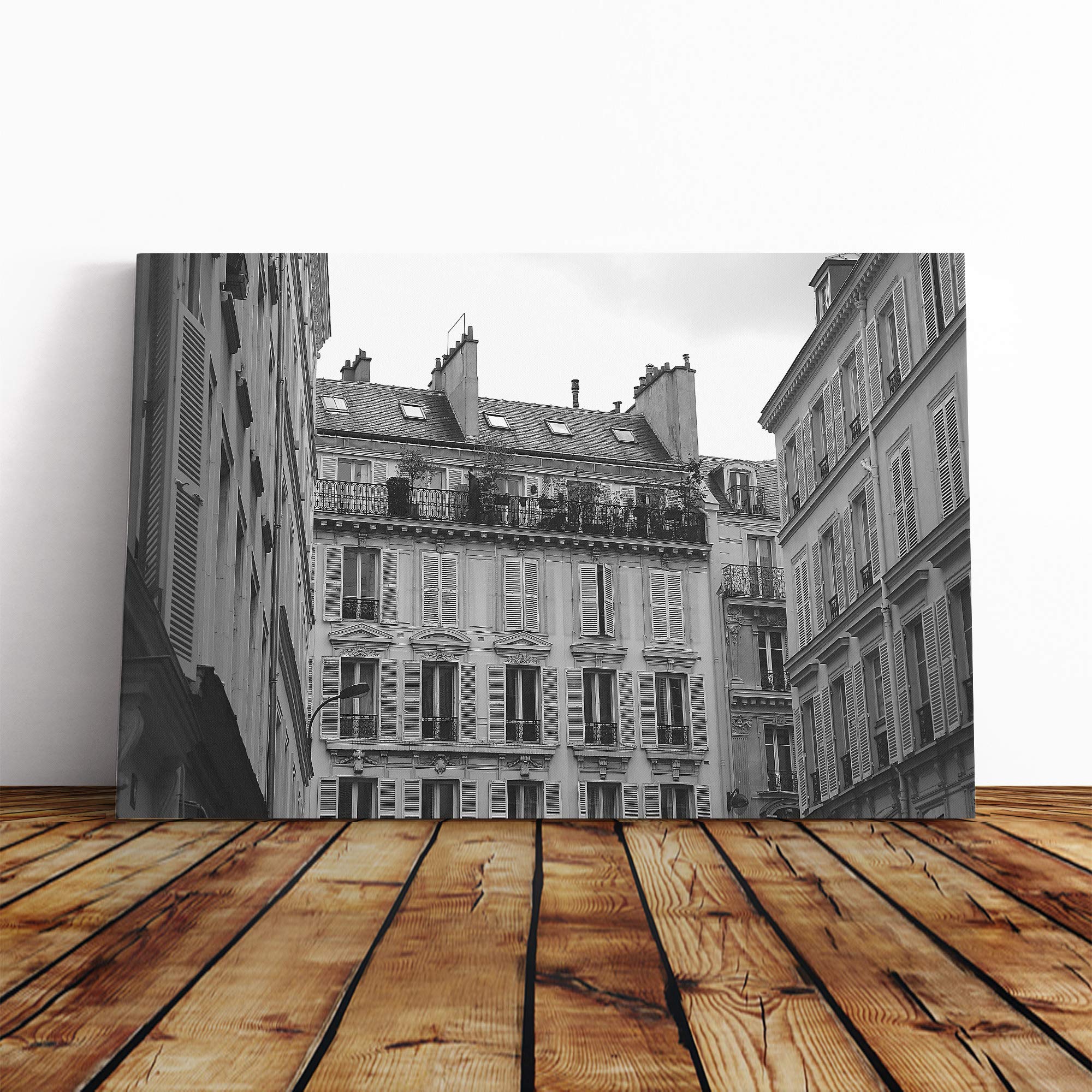 Architecture French Building Canvas Print | Gallery Wrapped 30mm Frame Wall Art | 24x16 inches | Ready to Hang | French Cityscape Picture | Living Room Bedroom Lounge Office