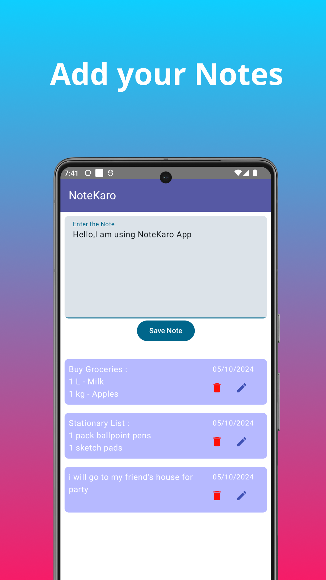 Note Karo: simple notes - App on Amazon Appstore