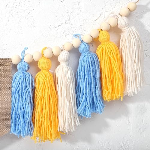 Miniatura 7 de Cartel de primer cumpleaños, tema de borla rosa para niña, decoración de fiesta de primer cumpleaños, telón de fondo de fotos, para colgar en la