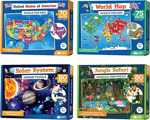 Miniatura 1 de Rompecabezas de mapa de Estados Unidos, rompecabezas de mapa del mundo, rompecabezas de espacio del sistema solar y rompecabezas de búsqueda y