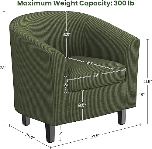 Miniatura 29 de Yaheetech Silla de club de cuero, silla decorativa de piel sintética, sillón moderno para sala de estar con patas de madera y asiento acolchado para