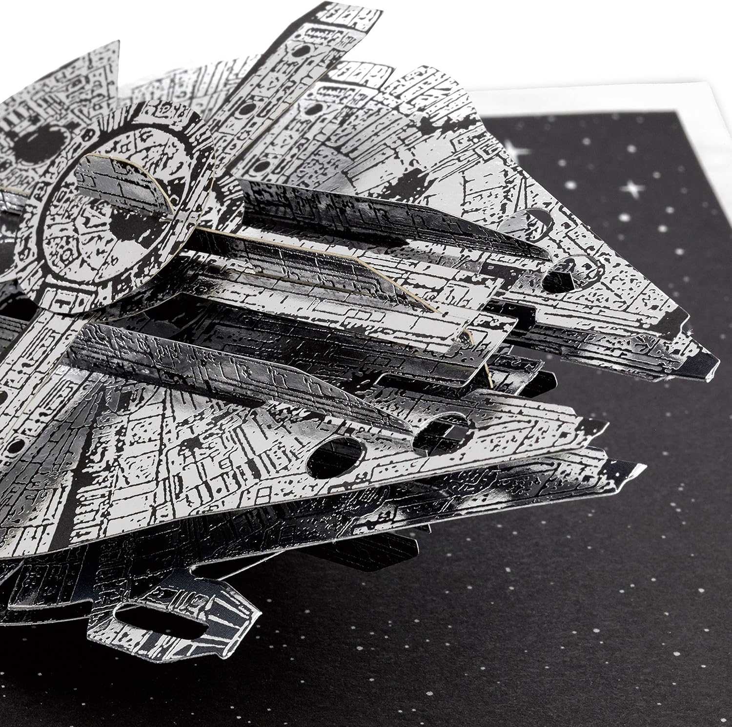 Hallmark Star Wars Father's Day Pop Up Card (3D Millennium Falcon, May the 4th) for Dad, Husband, Son, Star Wars Fan, Birthday Card for Him