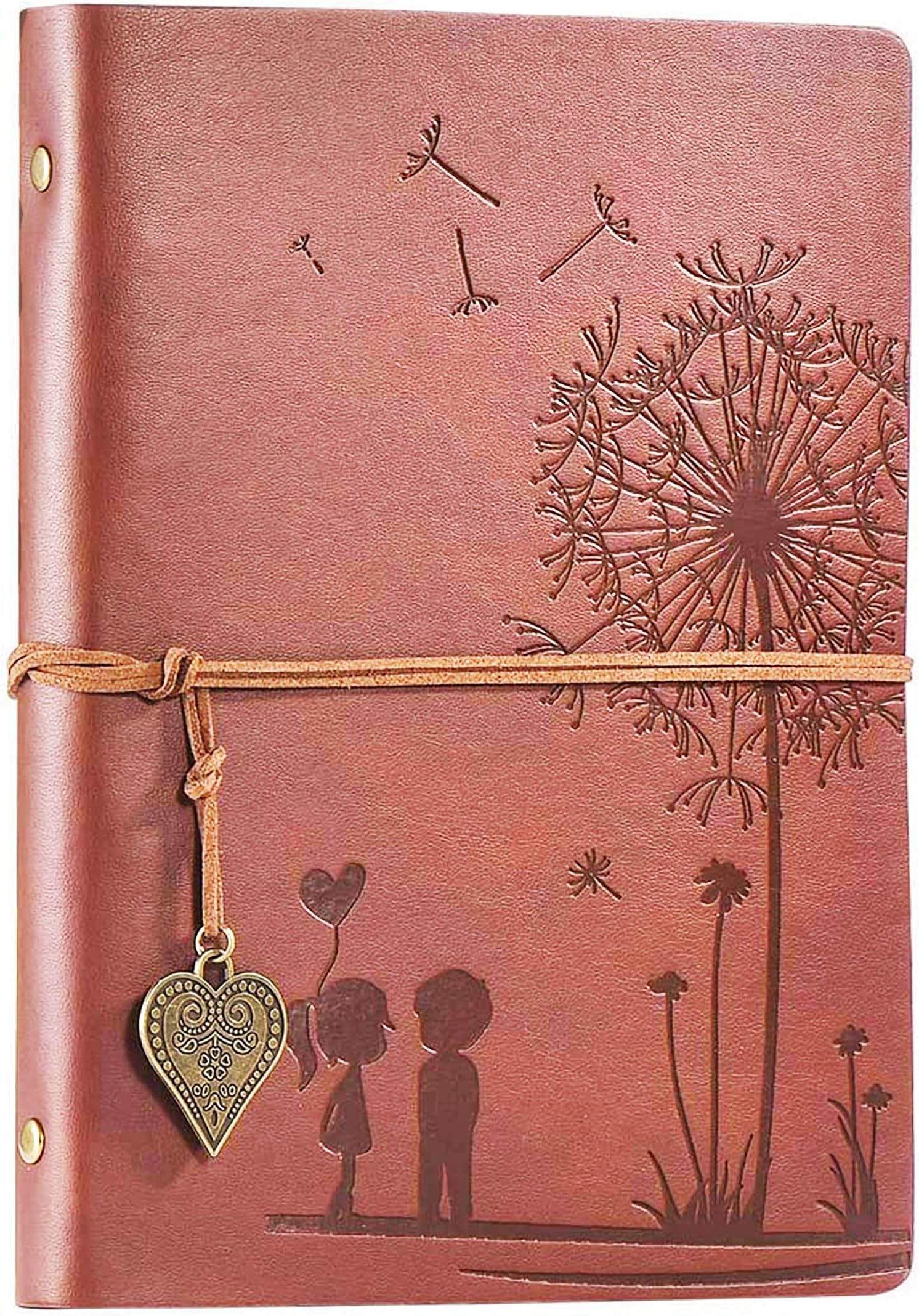 Aomiduo PU Leather Cover Journal Notepad Notebook brown