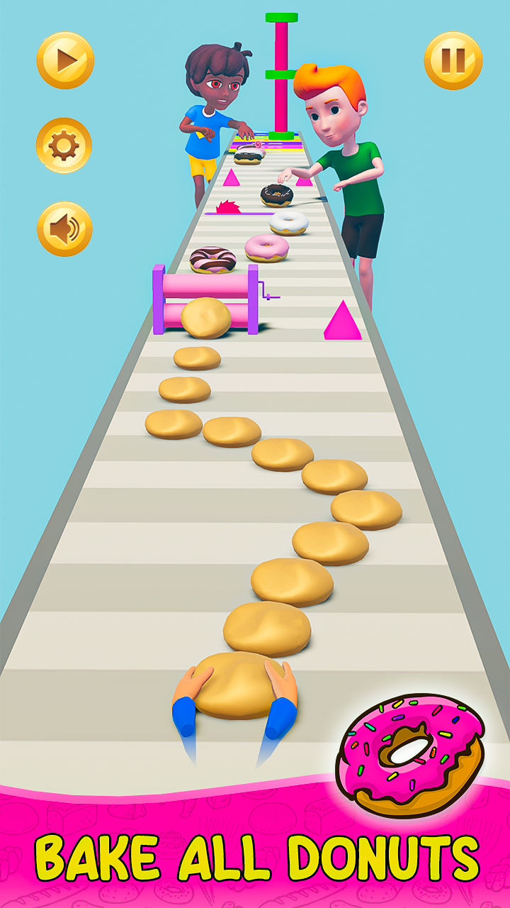 Donut Stack Runner 3D Donut Maker Games, Yummy Donut Stack Rush