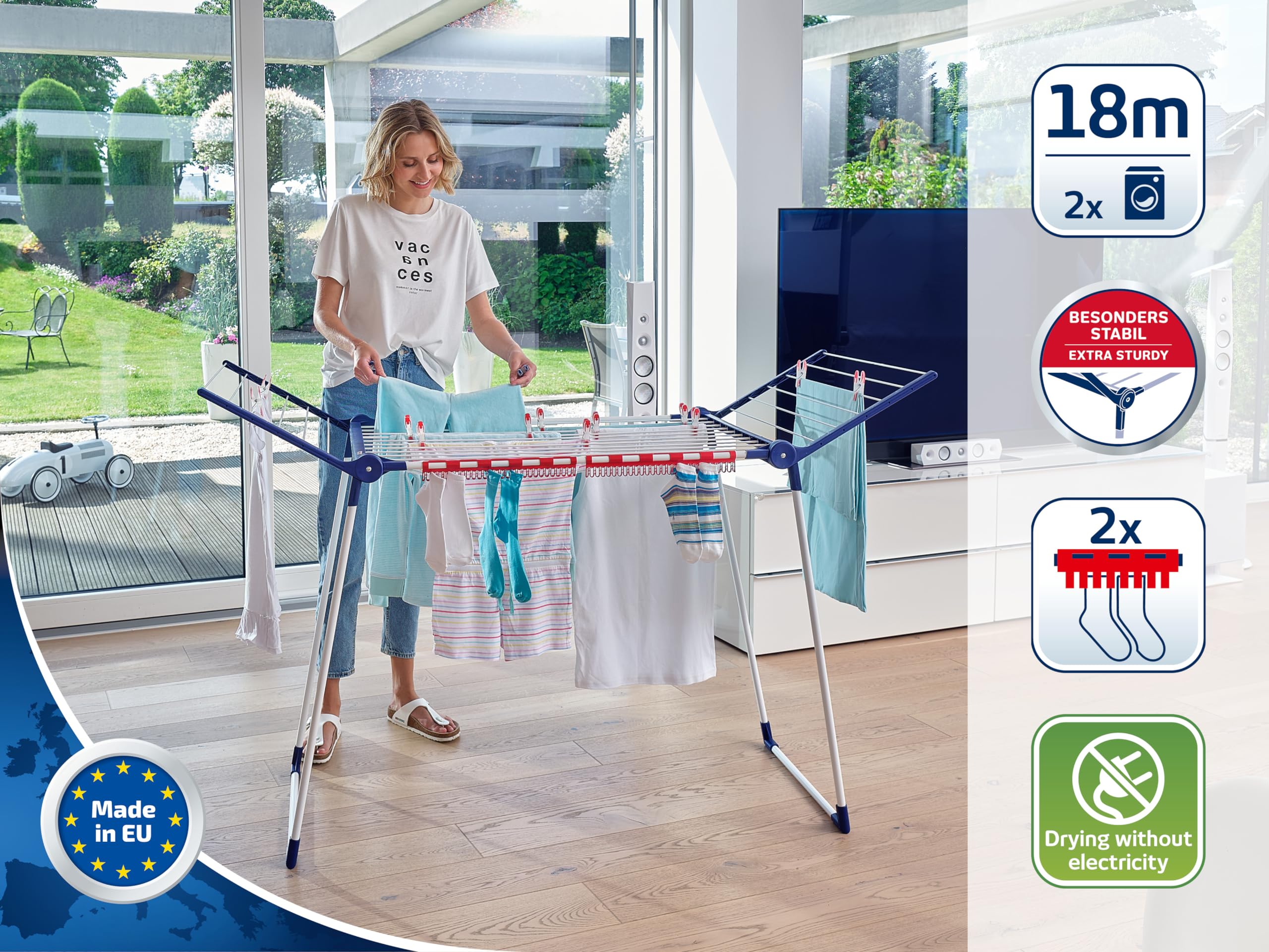 Amazon.com: Leifheit Pegasus 180 Solid Clothes Dryer with