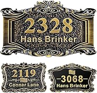 Vista 49 de Letrero de dirección personalizado, placa de dirección de número de casa, placa de dirección personalizada, metal o latón antiguo acrílico