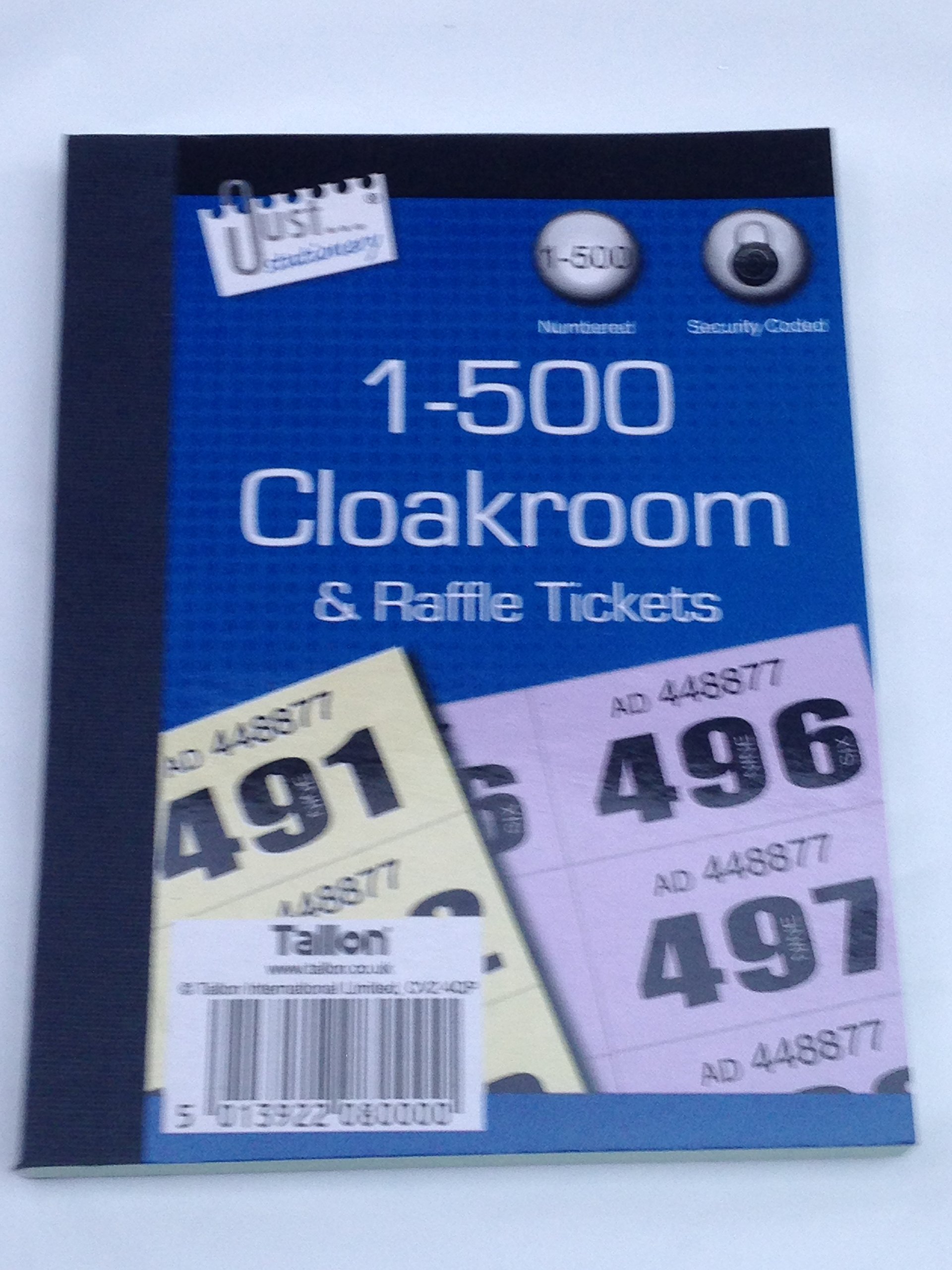 6 packs stationery clockroom /raffle tickets 1-500
