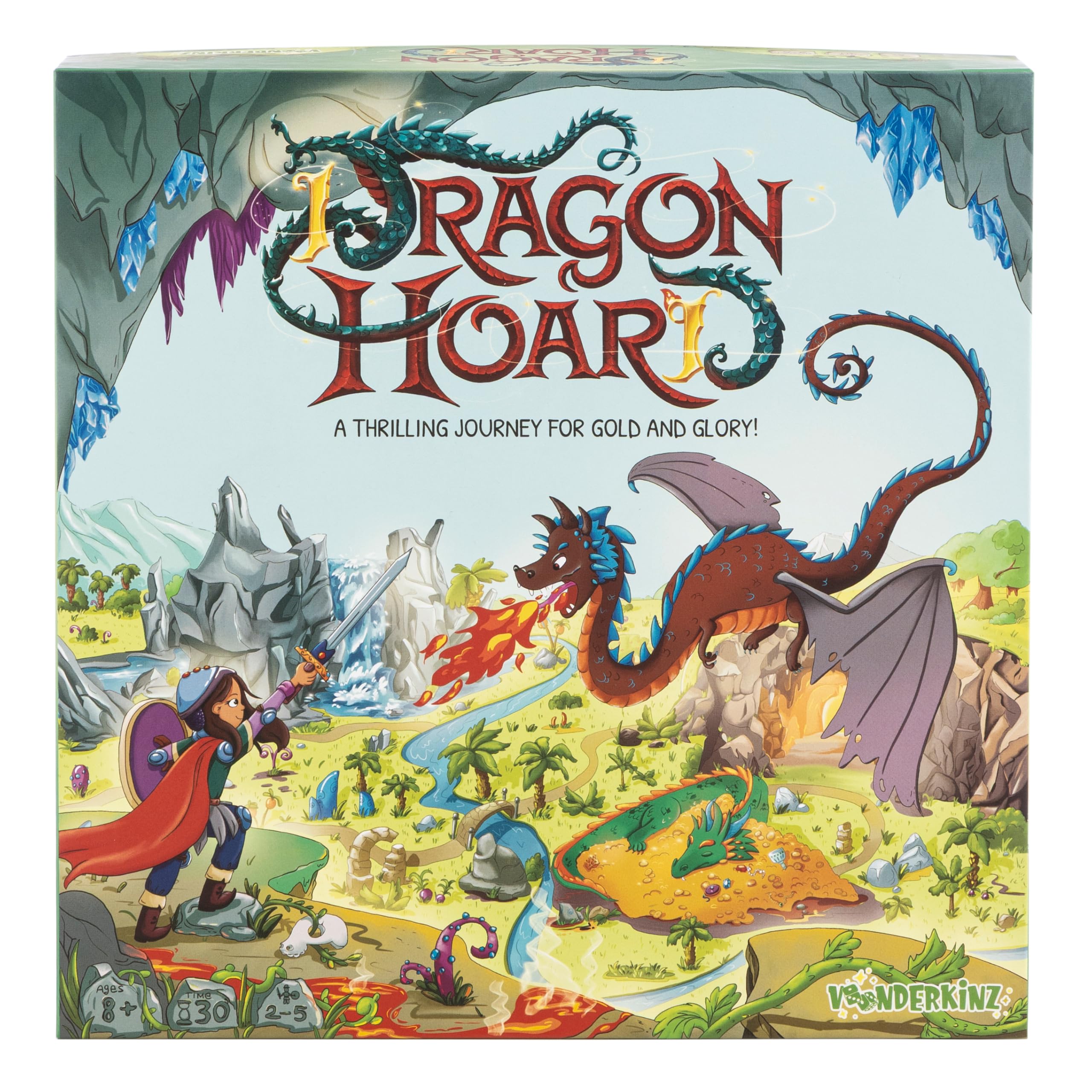 Dragon Hoard Board Game, Fantasy Adventure for Kids and Family, Fight Dragons to Win Gold, Fun and Easy Strategy, Semi-cooperative gameplay, Ideal for
