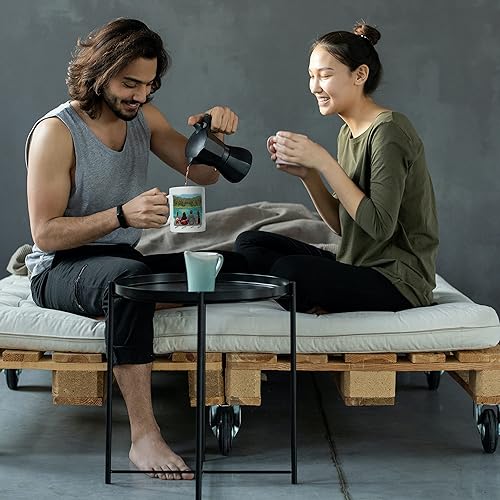 Miniatura 4 de Taza de café personalizada de 11 onzas para parejas y perros, añade hasta 2 perros, nombres y avatar personalizado de hombre y mujer, elige una