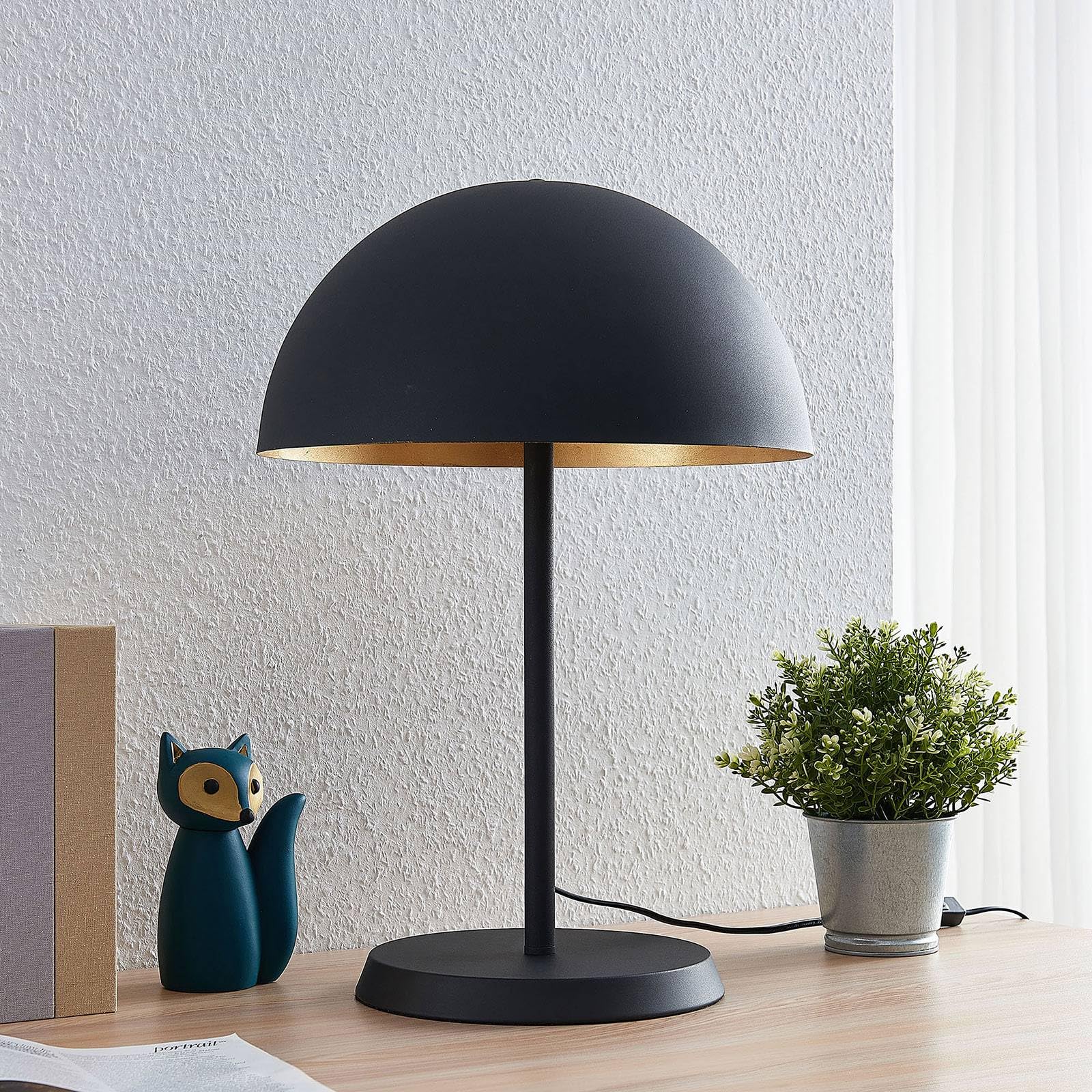 Lindby Tischlampe Idalene (Modern) in Schwarz aus Metall (2 flammig, E27) - Tischleuchte Schreibtischlampe Nachttischlampe Wohnzimmerleuchte