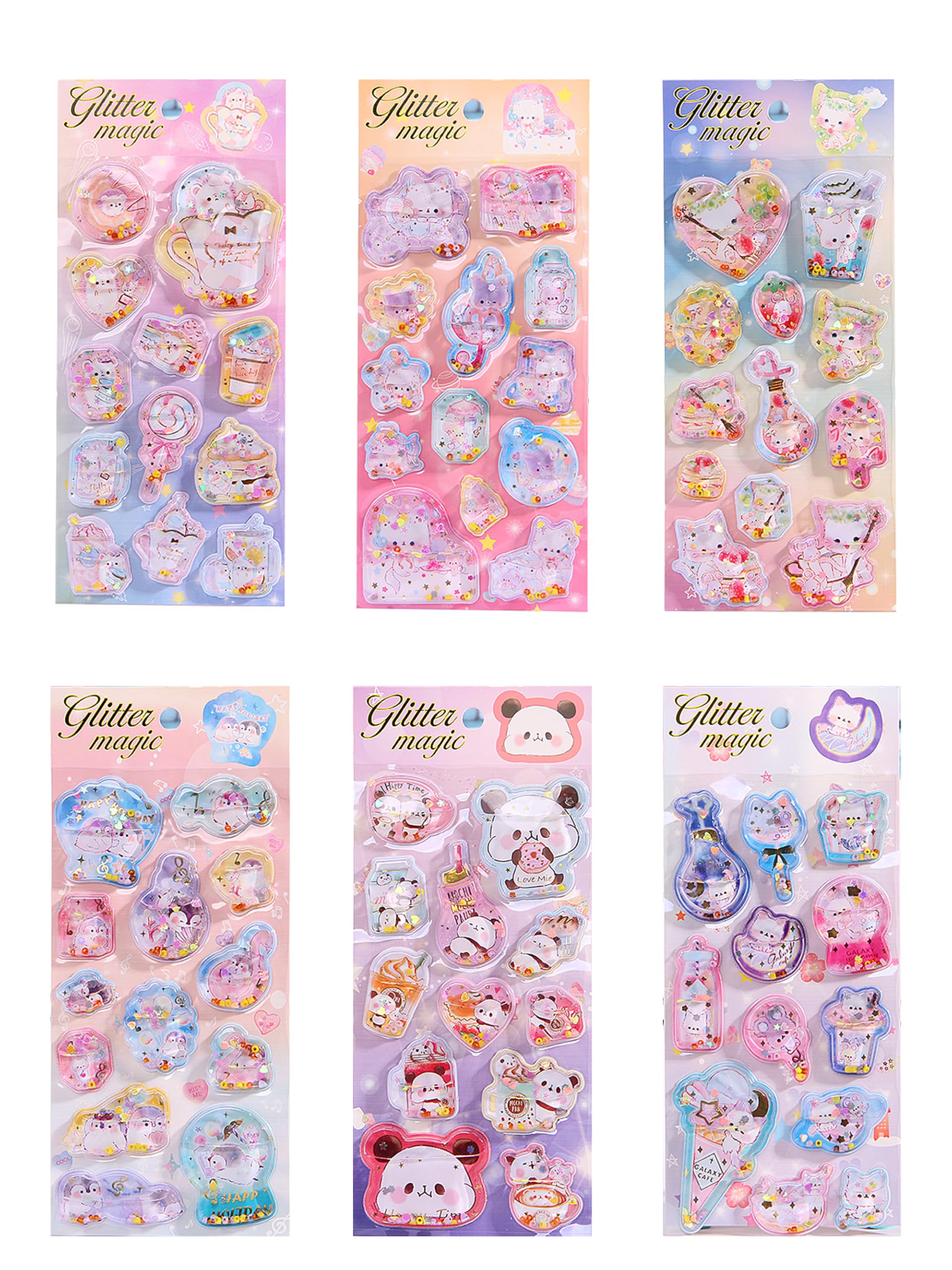 Amazon.co.jp: KRGNPLE ウォーターシール 水シール 3D 立体 6 枚入り