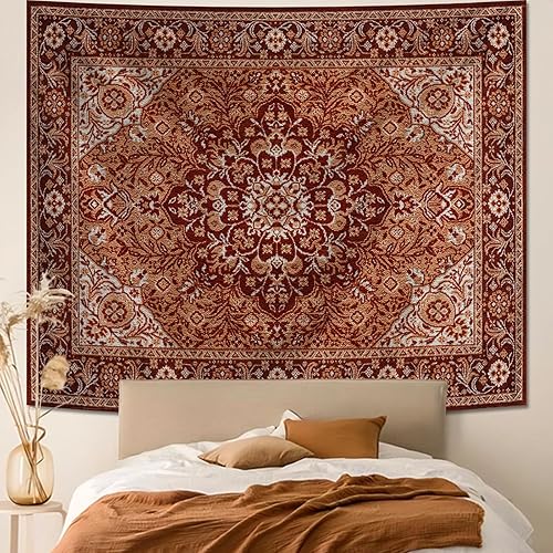 Miniatura 9 de Apdidl Alfombra de Pared Negra con Mandala Boho Hippie para Dormitorio, Alfombra Fluorescente India de Estilo Bohemio con Flores, Decoración de Arte