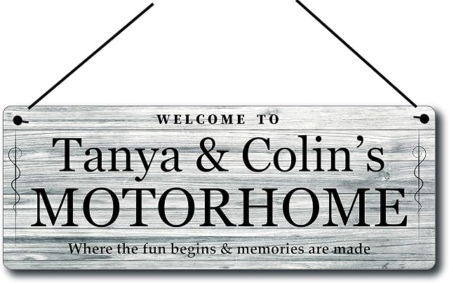 Maggie-mais Personalised Motorhome Sign Plaque Gifts,