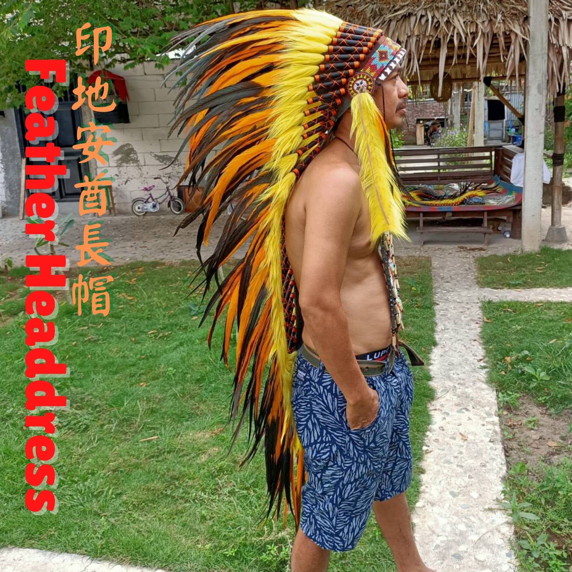 Carnival Party Feather Headdress Native American Indian Headdress