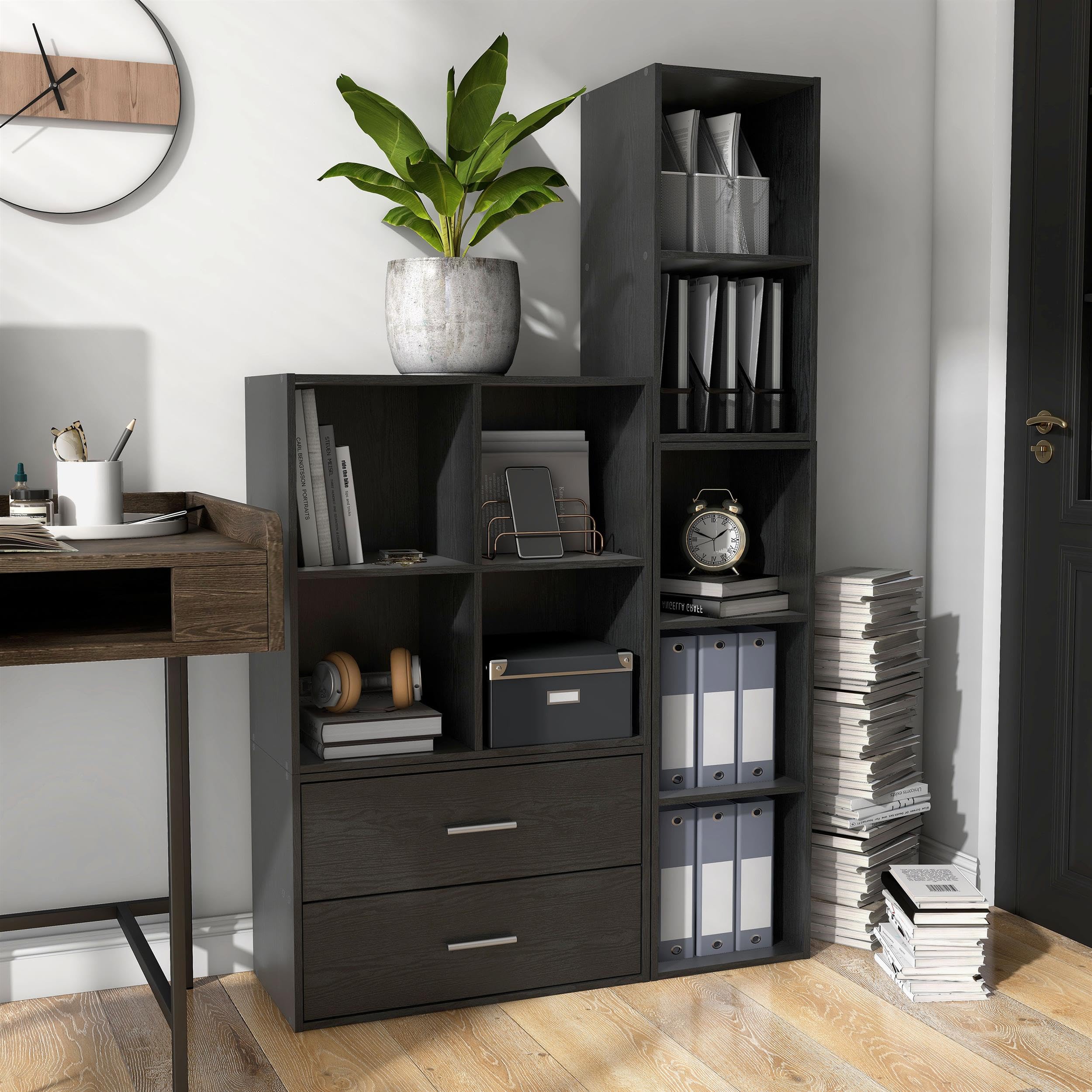 Best 4 Cube Storage Organizers for 2026 1 Homes: Inside + Out Apexa 4-Cube Storage Organizer Shelves, Stackable Wood Bookc — product photo