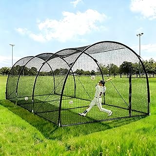 30ft Baseball Batting Cage Nets for Backyard, Batting Cages for Backyard, Portable Batting Cage