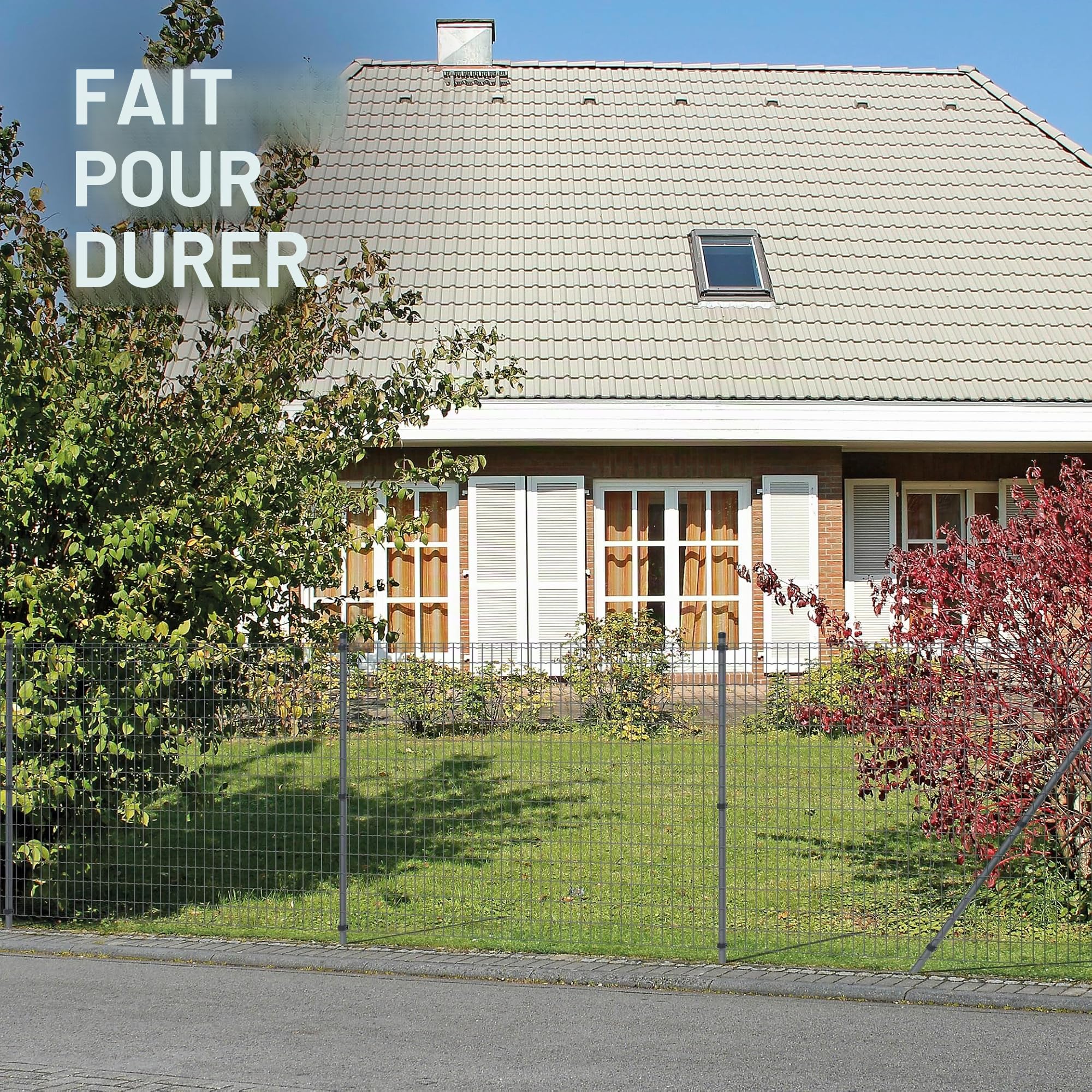Alberts 614478 Grille soudée | différentes hauteurs - en option dans différentes couleurs | galvanisée | mailles 12,7 x 12,7 mm | hauteur 100 cm | longueur 5 m