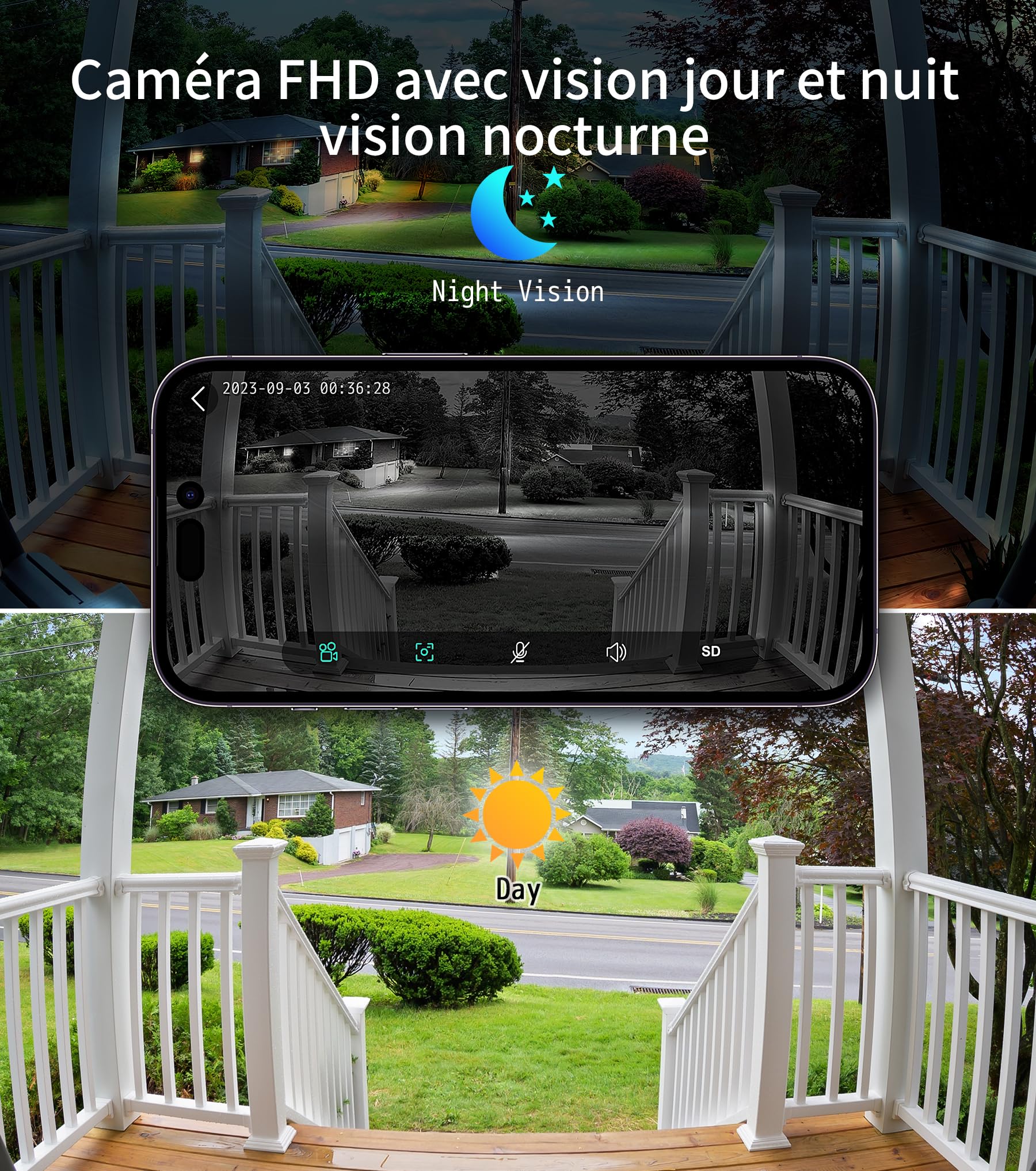 Ankway Wideo dzwonek do drzwi 2,4 GHz z kamerą – 2K FHD regulowany dzwonek do drzwi z funkcją chime, wykrywanie PIR, widoczność w nocy, 2-drożne audio, wodoszczelny, zasilany bateriami, pamięć SD i