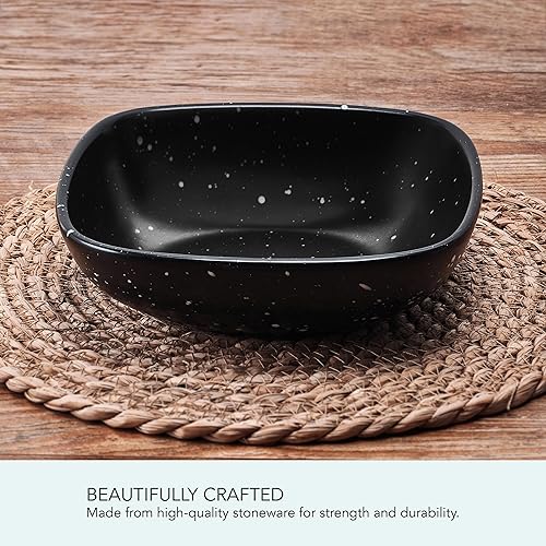 Miniatura 5 de Pfaltzgraff Stella Square - Juego de 4 cuencos para pasta, 7 pulgadas, color negro