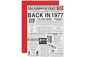 47th Birthday Decorations for Women Born In 1977 Newspaper