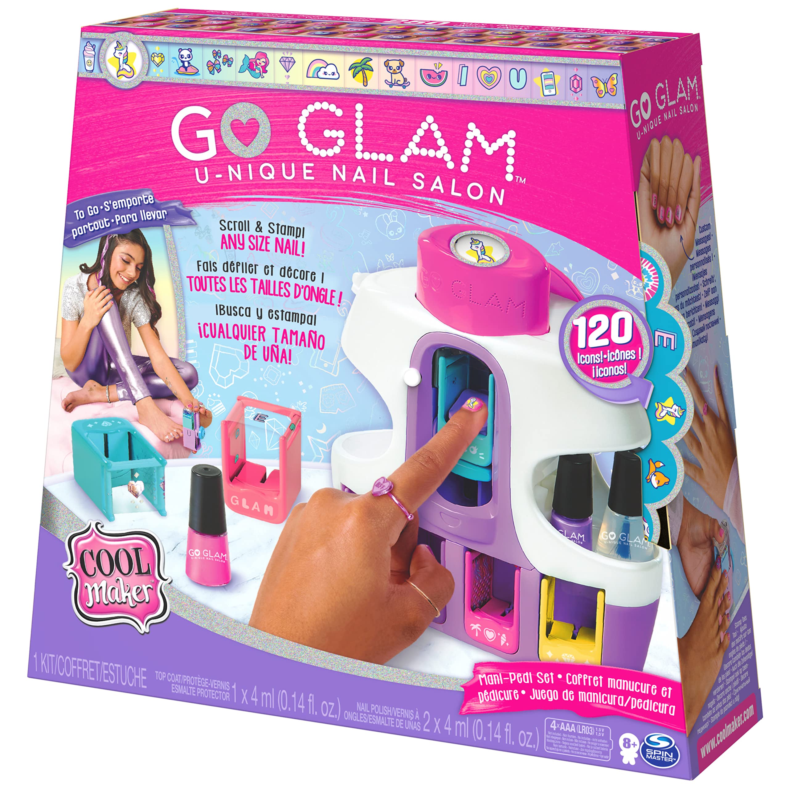 Cool MAKER Go Glam Unique Nagel Salon - Finger- und Fußnägel lackieren und mit Mustern und Motiven Bedrucken, ab 8 Jahren