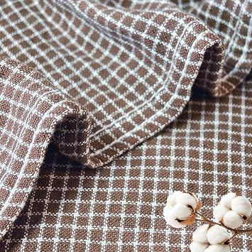 MorroMorn 100% Cotton Muslin Throw Blanket, Brown, 60"x80" Twin