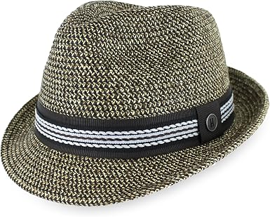 Women Summer Straw Trilby Fedora Hat 