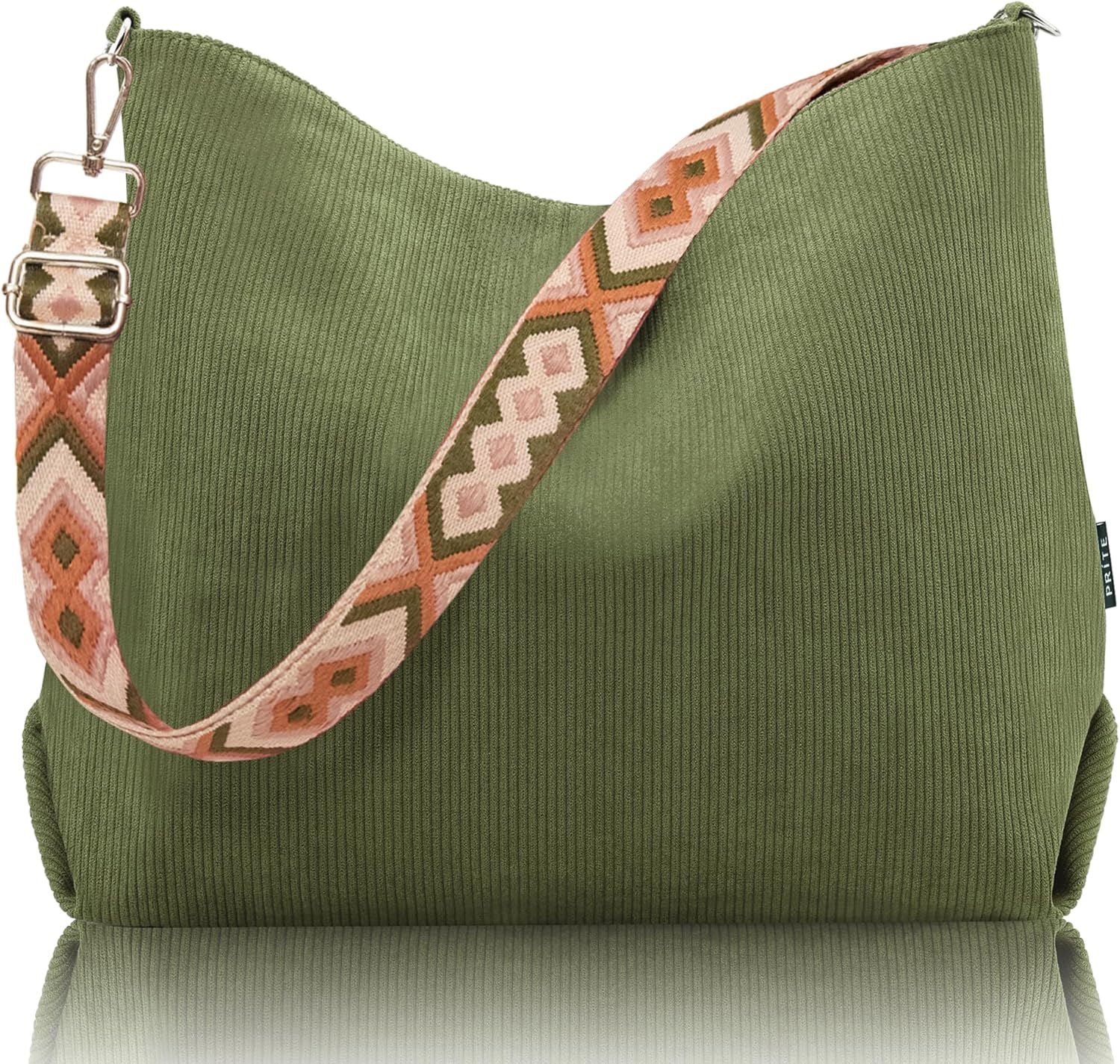 Prite Women’s Corduroy Tote Bag with Zipper, Stylish Shoulder Bag with Adjustment Straps for Work, Travel, Daily Use Prite Women’s Corduroy Tote Bag with Zipper, Stylish Shoulder Bag with Adjustment Straps for Work, Travel, Daily Use