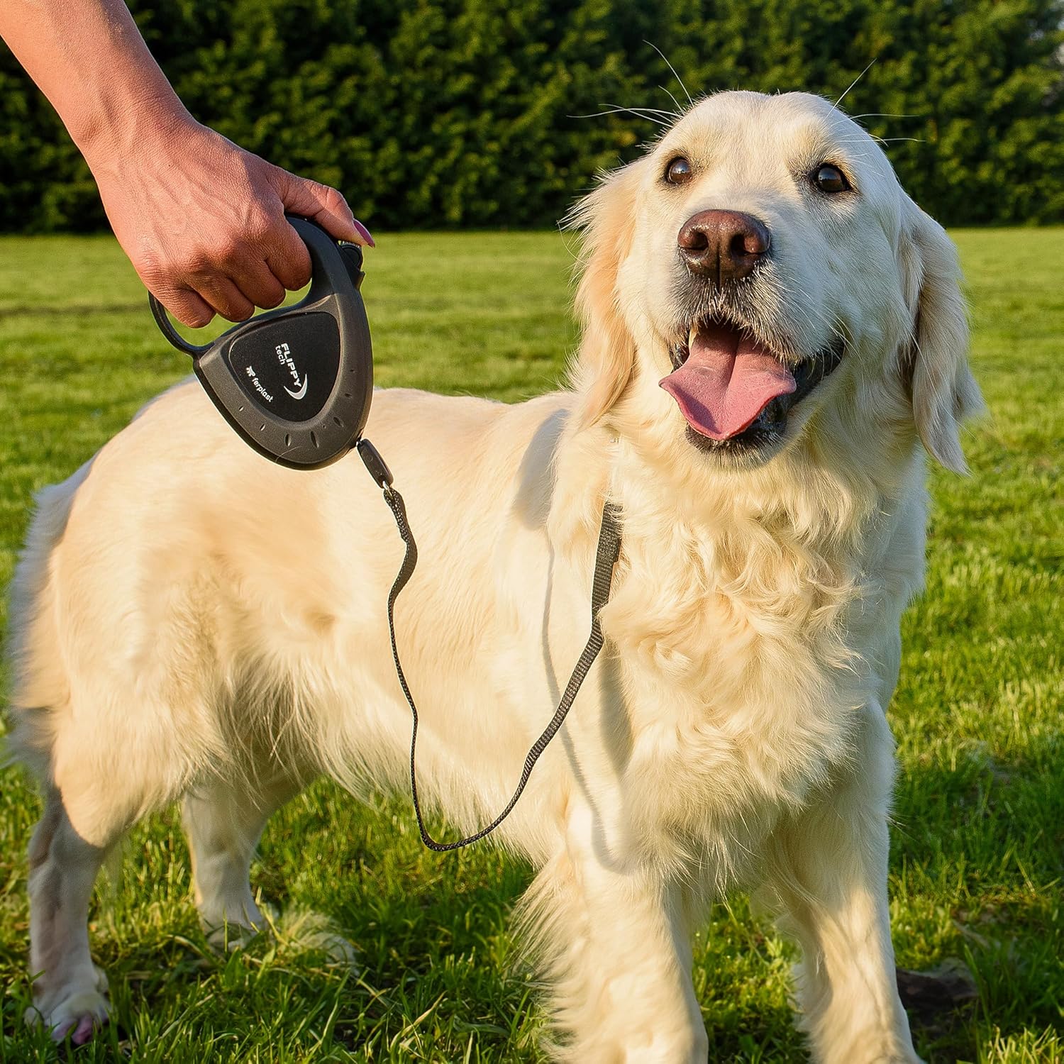 Ferplast Flippy Tech Retractable Lead Tape, Medium, Black