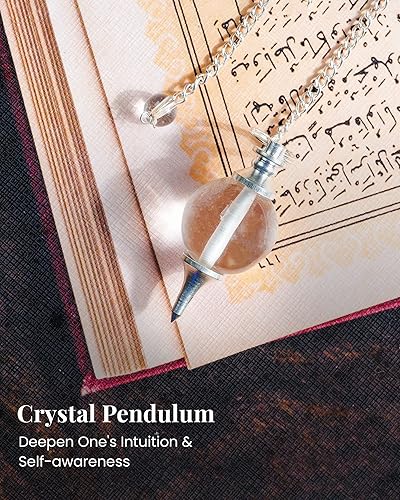 Miniatura 3 de Cuarzo transparente - Péndulos de cristal - Cristal rascador - Péndulo de tarántula - Herramientas de adivinación - Péndulo Vector - Energía de