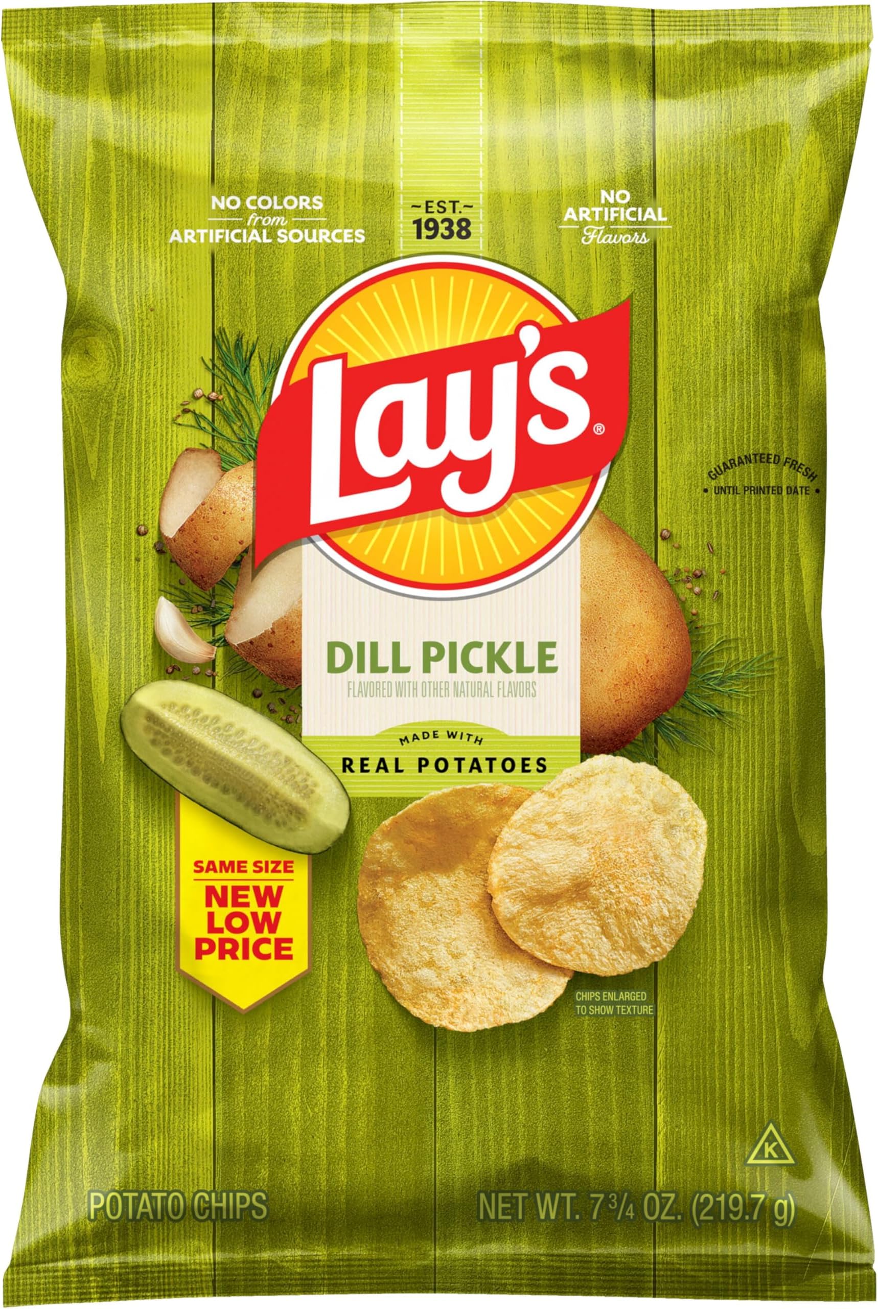 Lay's Potato Chips Dill Pickle Flavor, 7.75 Oz