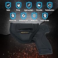 Vista 4 de IWB Gun Holster by Houston Gun Holsters - ECO Leather Concealed Carry Soft Material - Fits Glock 26/27/33, Shield, XDS, Taurus 709, Taurus Pro C