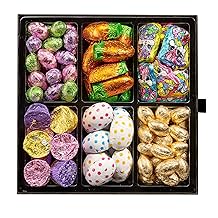Easter Candy and Chocolate Platter with Milk Chocolate Bunnies, Chocolate Carrots, Cookies & Cream Eggs, and More! Kosher Holiday Mixed Gift Basket Candy Platter