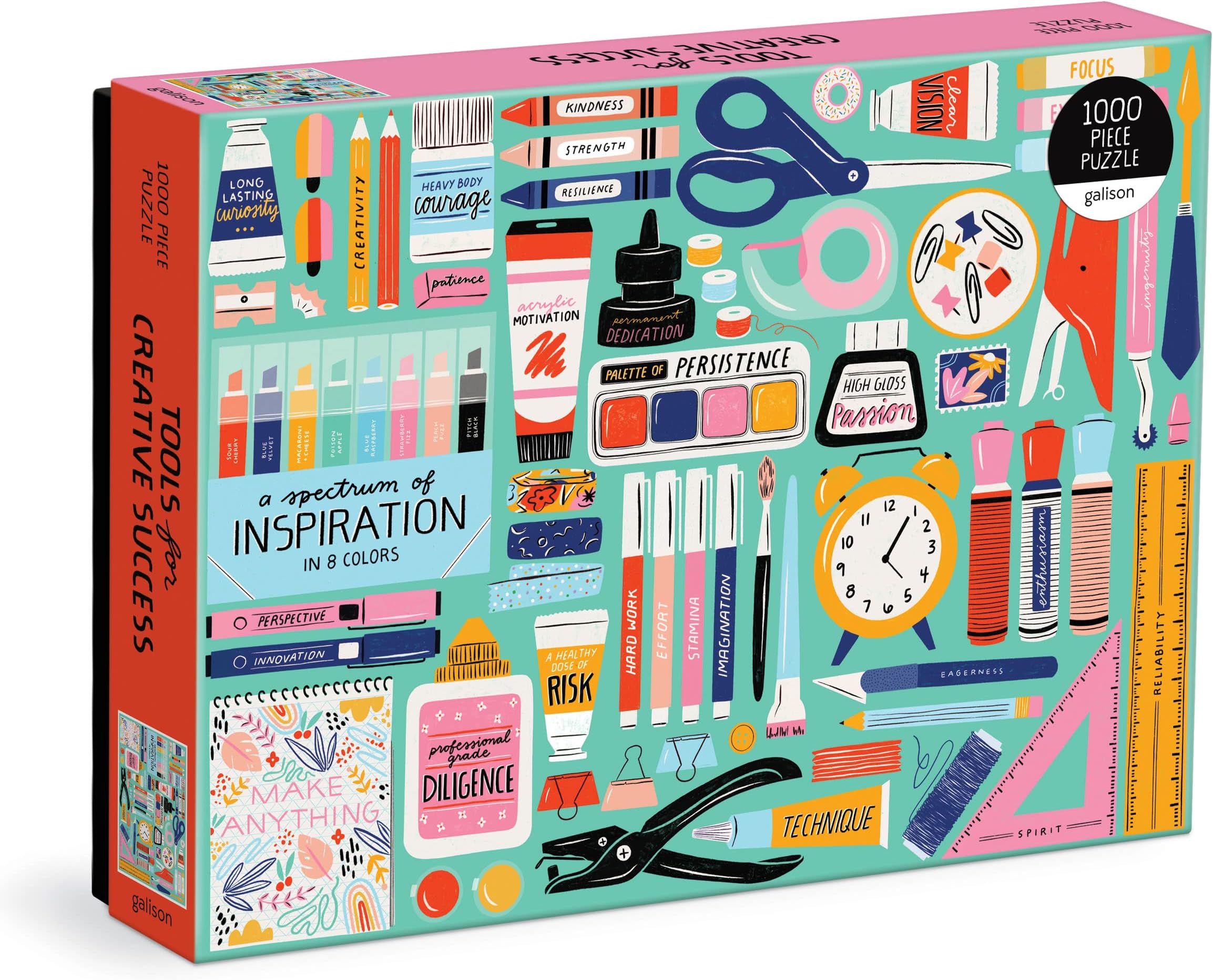 Tools for Creative Business – 1000 Piece Puzzle Fun and Challenging Activity with Bright and Bold Artwork of Inspirational Stationery Supplies for Adults and Families