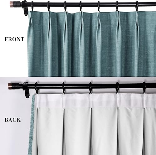 Miniatura 2 de Fcosie Cortina opaca para dormitorio, paneles de cortina con textura de lino, cortinas plisadas para oscurecer la habitación, bloqueo de luz,