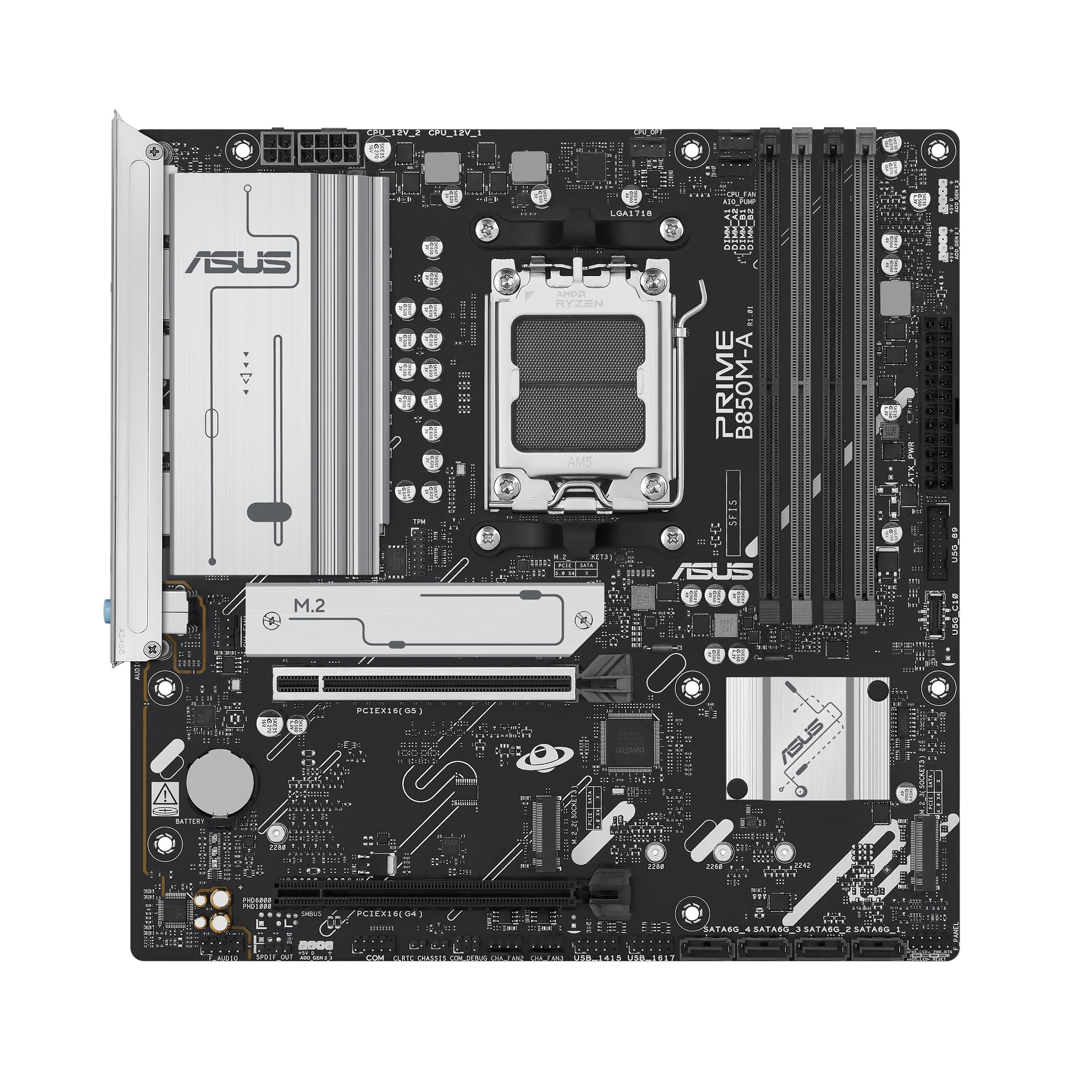 Placa Base Asus Prime B850M-A-CSM Socket AM5/ DDR5/ PCIe 5.0/ Micro ATX