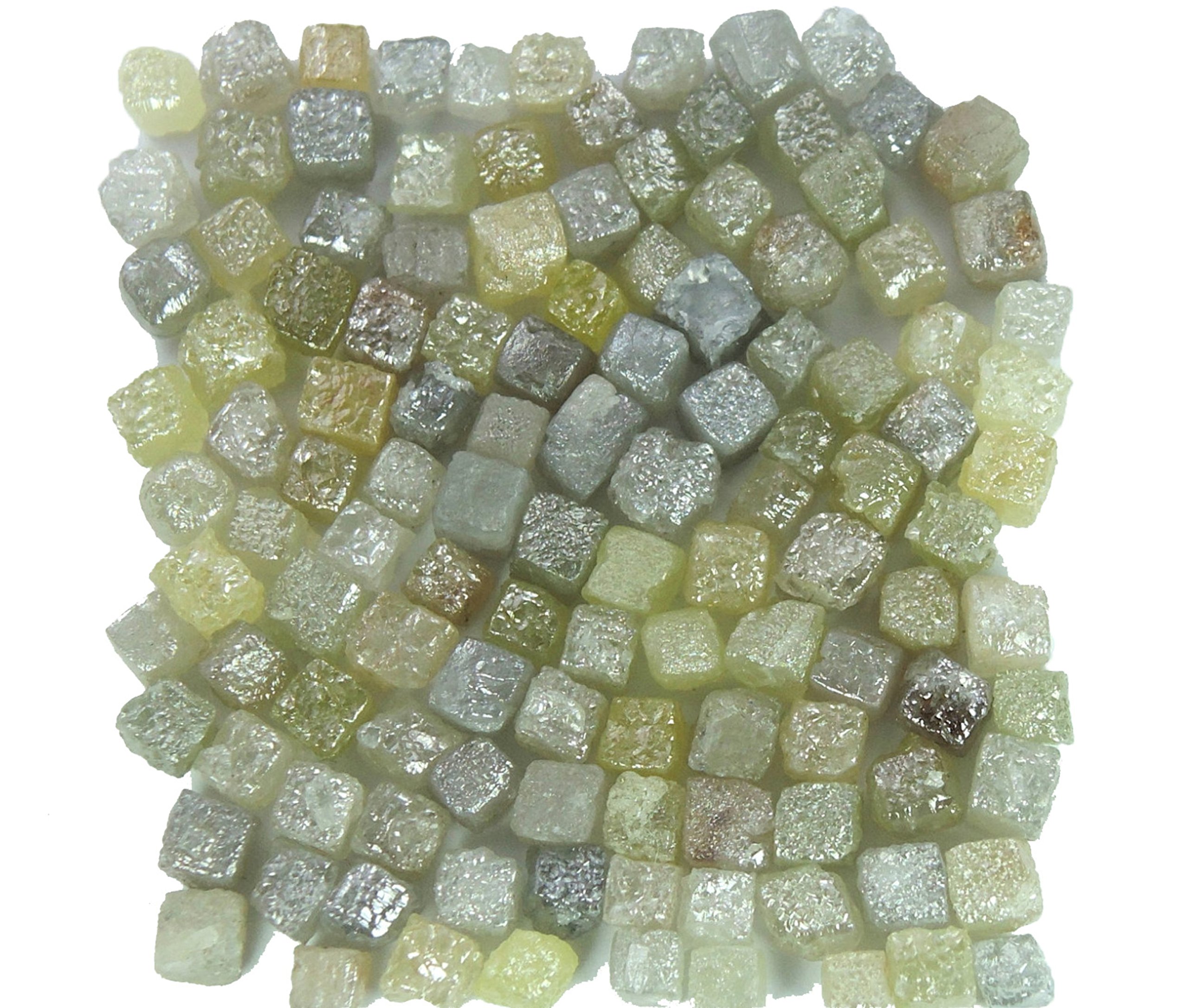 Natural Loose Diamond Undrilled Uncut Cube Shape 2.00 to 3.00 MM 1.00 Cts Scoop Q126