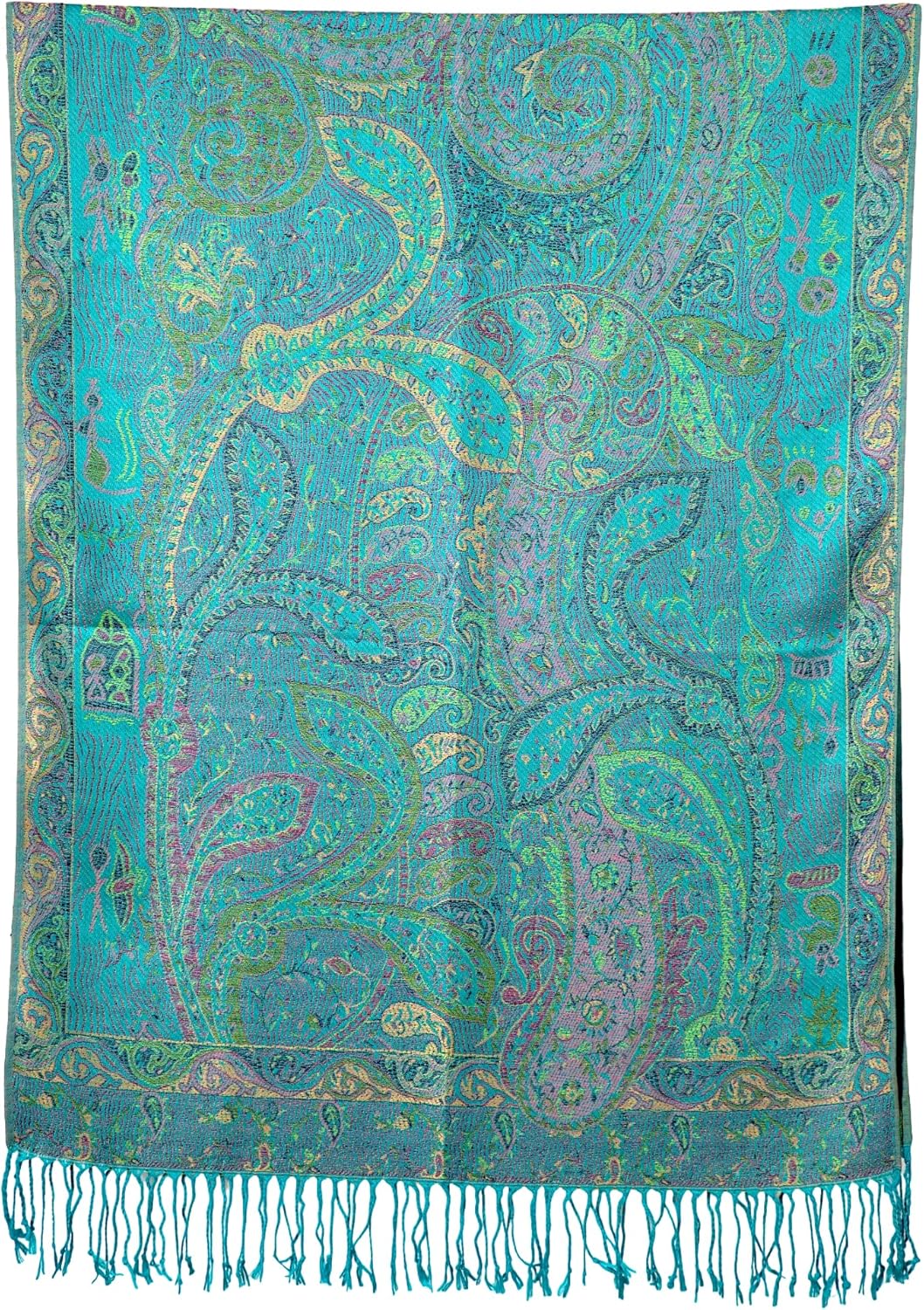 Achillea Big Paisley Pashmina Shawl Wrap for Women – Elegant Scarf for Weddings, Evening Dresses, Festivals & Daily Wear - Image 6
