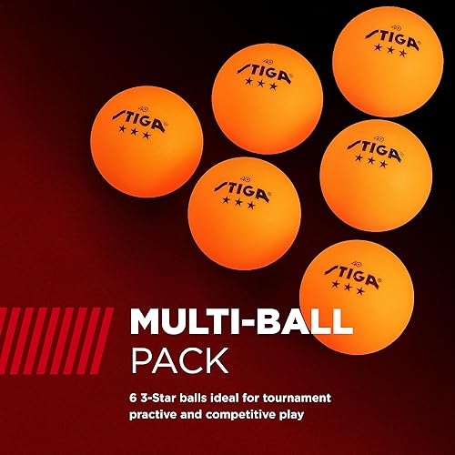 Miniatura 4 de STIGA Tournament-Quality 3-Star Ping Pong Balls  Official Size and 40mm Weight  Ultimate Durability and High-Performance Table Tennis Balls  6 Pack