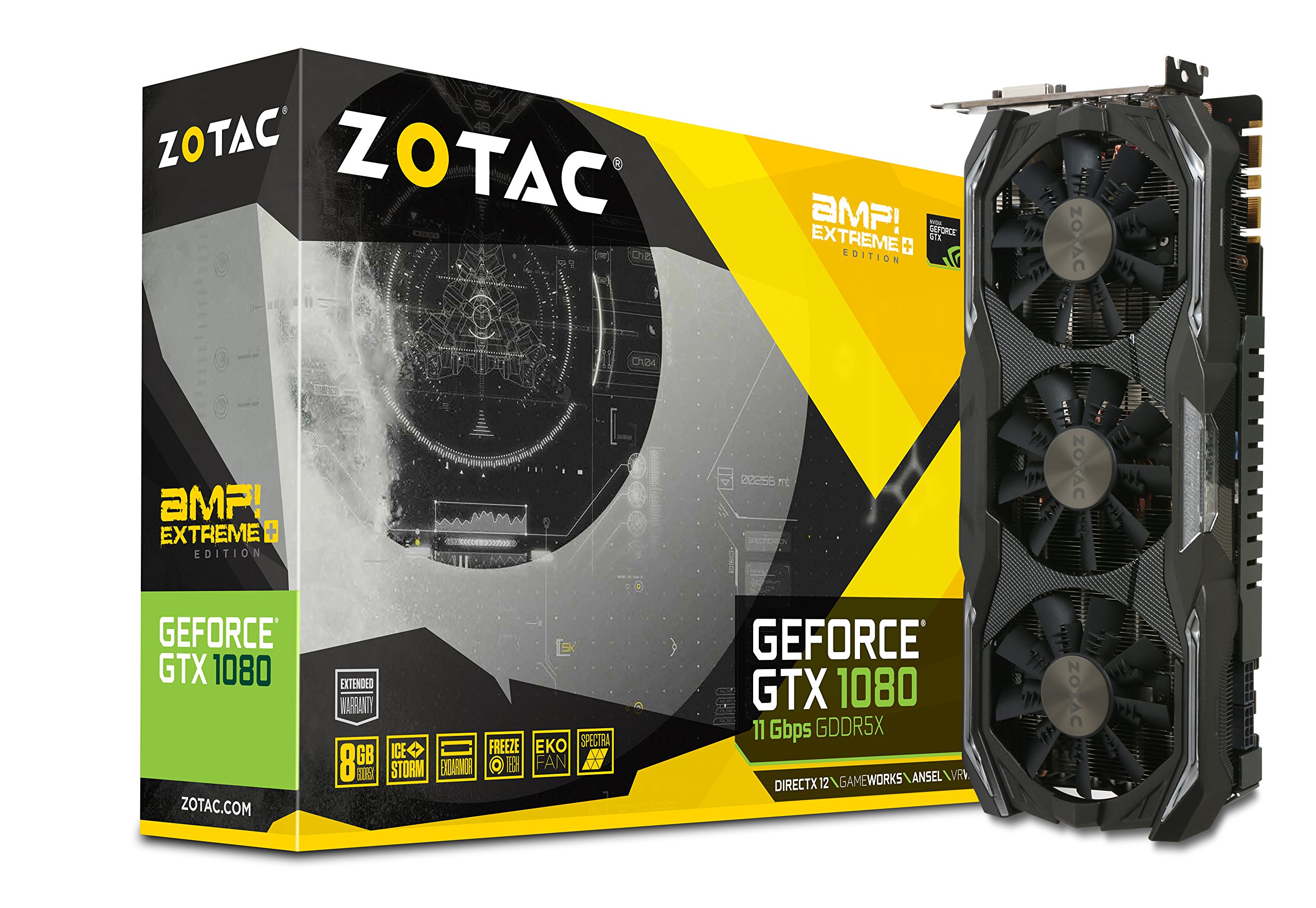 Amazon | ZOTAC ZT-P10800I-10P GeForce GTX 1080 AMP Extreme+ 11Gbps 