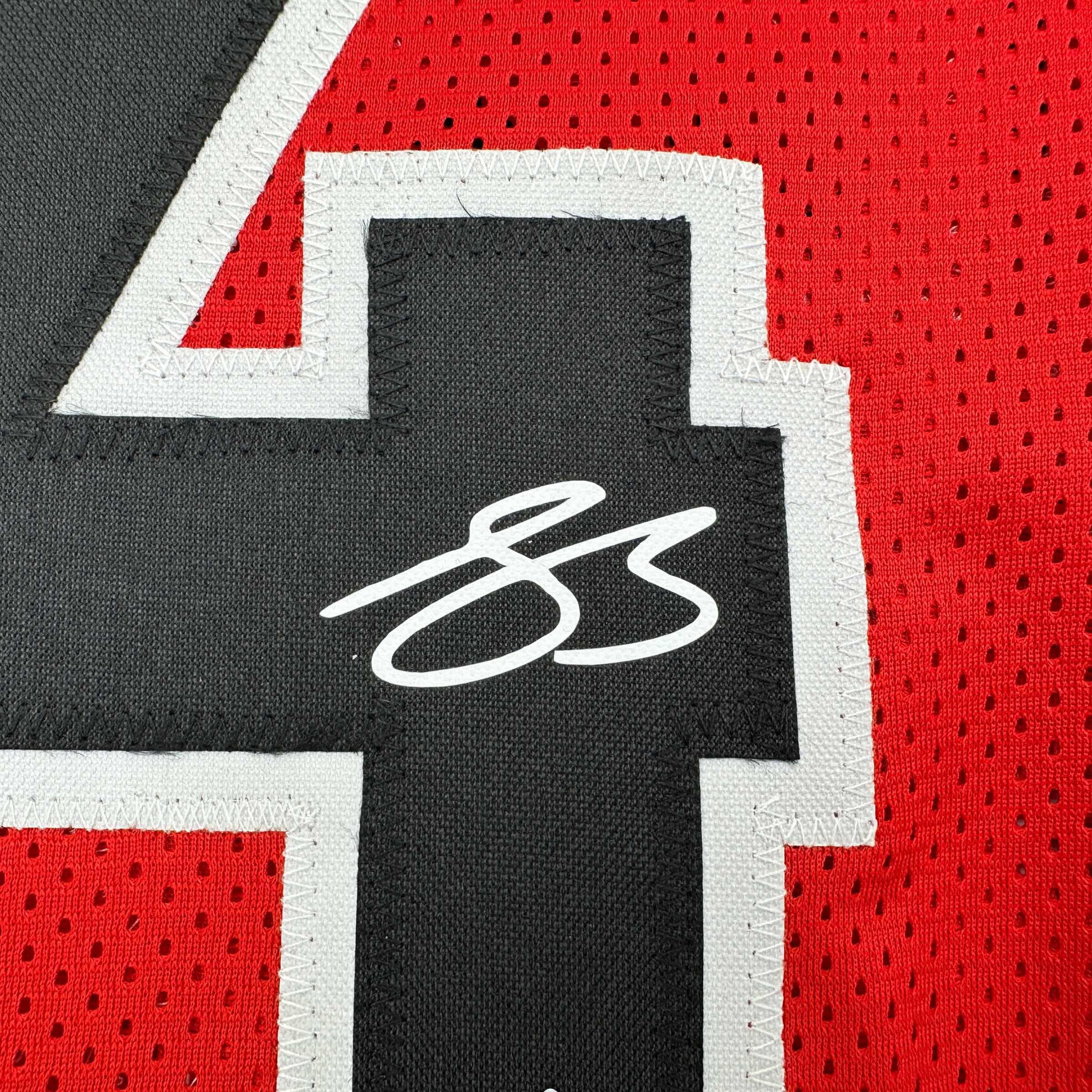 Framed Facsimile Autographed Scottie Barnes 35x39 Toronto Red