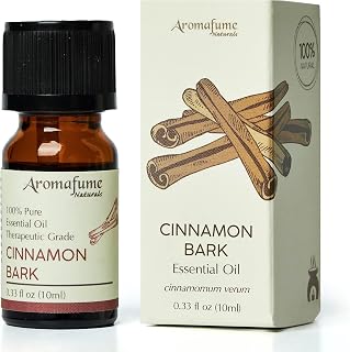 AROMAFUME Cinnamon Bark Essential Oil - 100% Natural, Therapeutic Grade Essential Oils - Pure, Comforting Aromatherapy Oil for Home Diffusers - Gifts for Her - 10ml