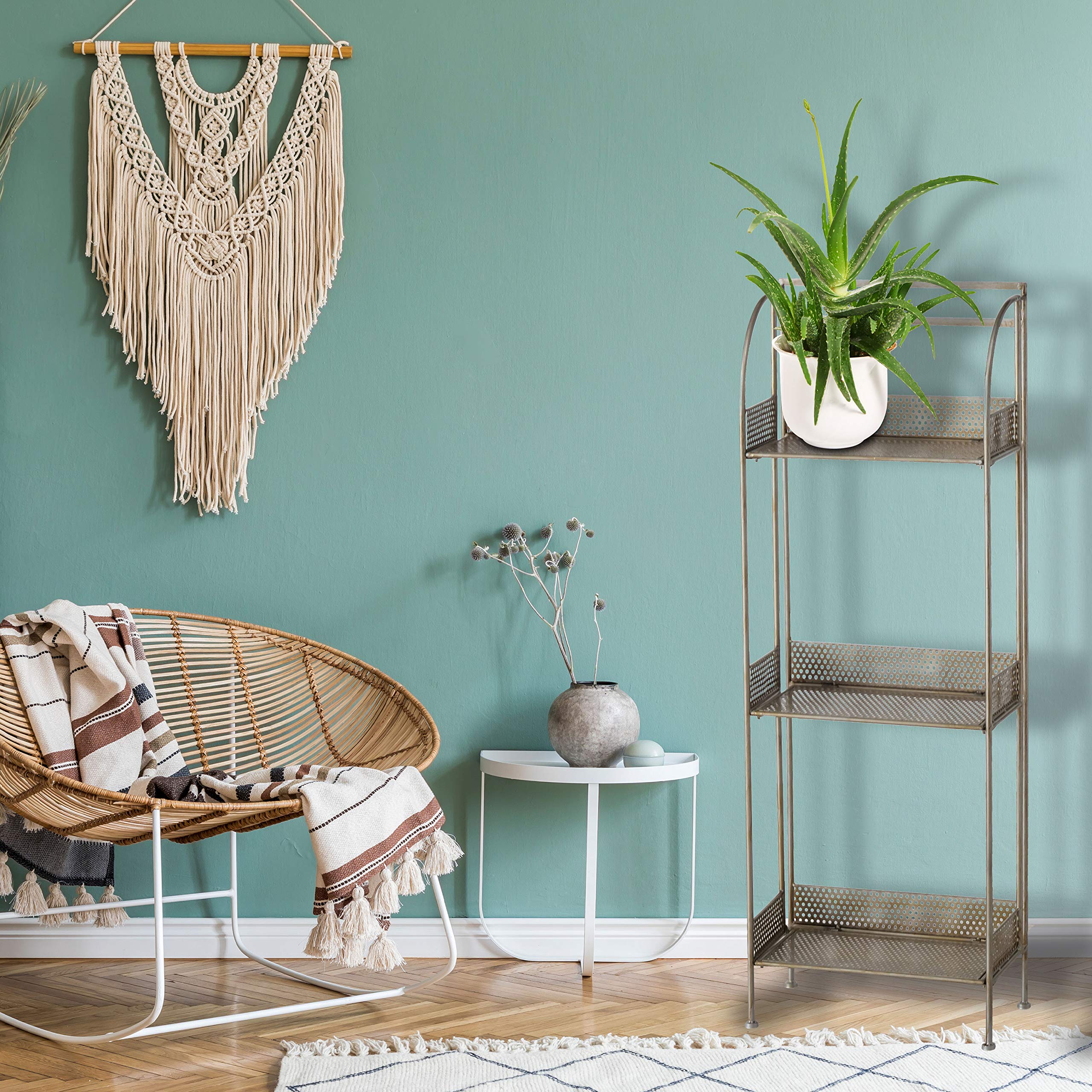 Amazon.co.jp: インダストリアルレトロスタイル 3段ラック スリム